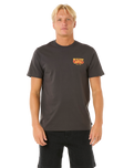 The Rip Curl Mens Keep On Trucking T-Shirt in Washed Black