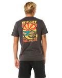 The Rip Curl Mens Keep On Trucking T-Shirt in Washed Black