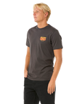 The Rip Curl Mens Keep On Trucking T-Shirt in Washed Black
