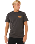 The Rip Curl Mens Keep On Trucking T-Shirt in Washed Black