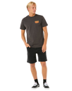The Rip Curl Mens Keep On Trucking T-Shirt in Washed Black