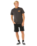 The Rip Curl Mens Keep On Trucking T-Shirt in Washed Black
