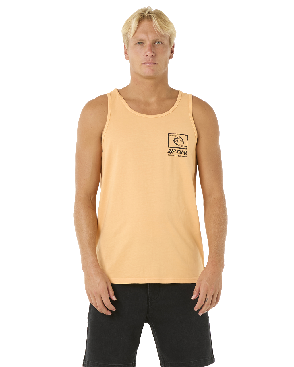 The Rip Curl Mens Raw Energy Trad Vest in Mandarin Zest