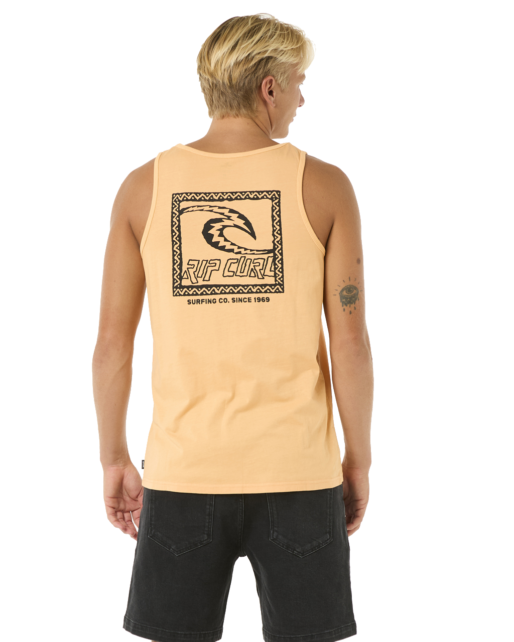 The Rip Curl Mens Raw Energy Trad Vest in Mandarin Zest