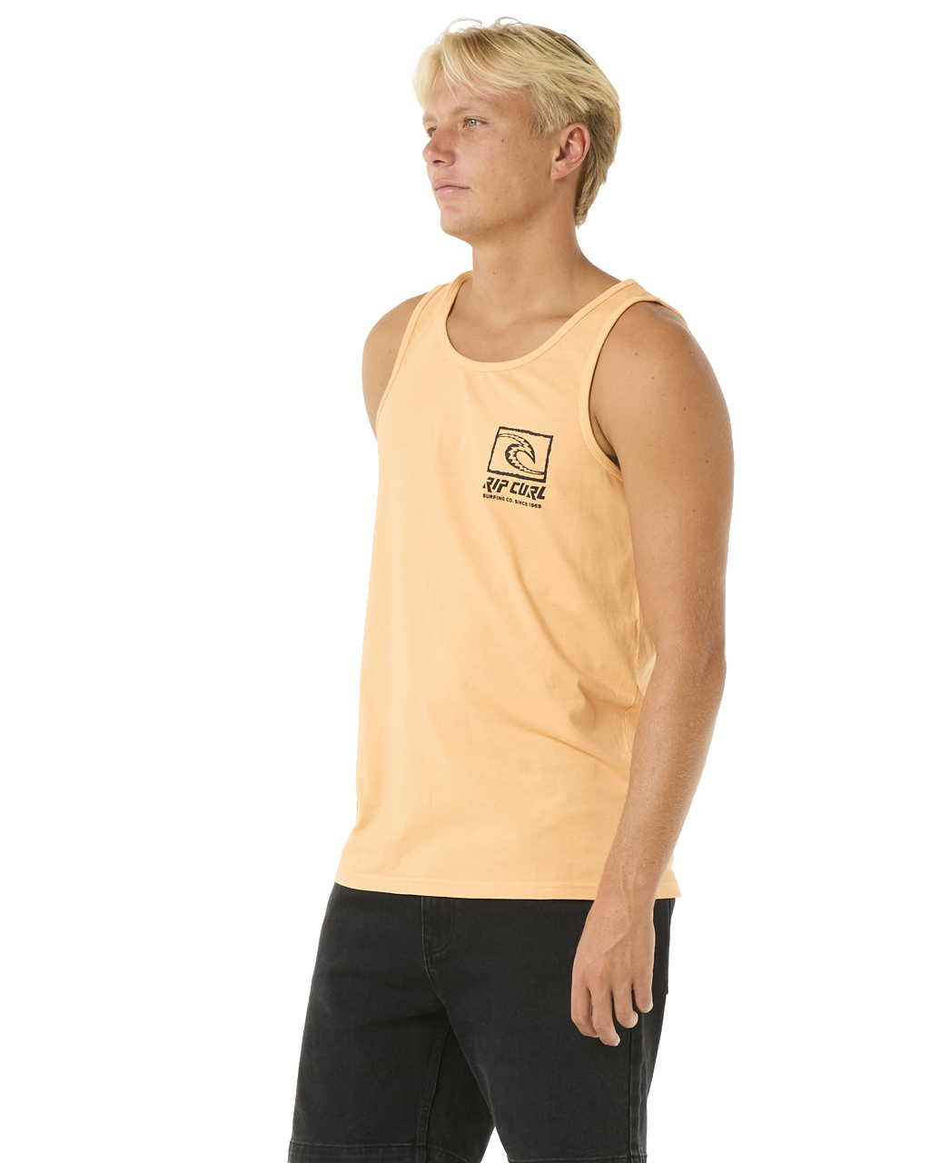 The Rip Curl Mens Raw Energy Trad Vest in Mandarin Zest