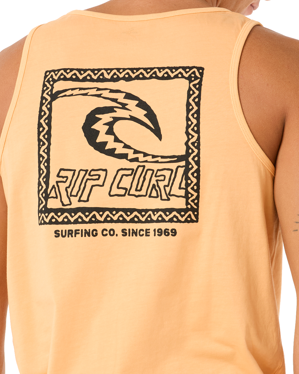The Rip Curl Mens Raw Energy Trad Vest in Mandarin Zest