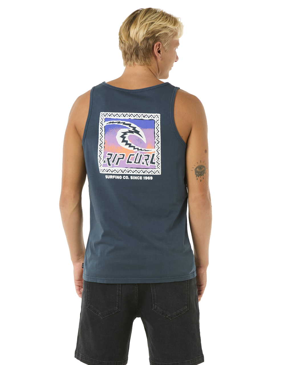 The Rip Curl Mens Raw Energy Trad Vest in Dark Navy