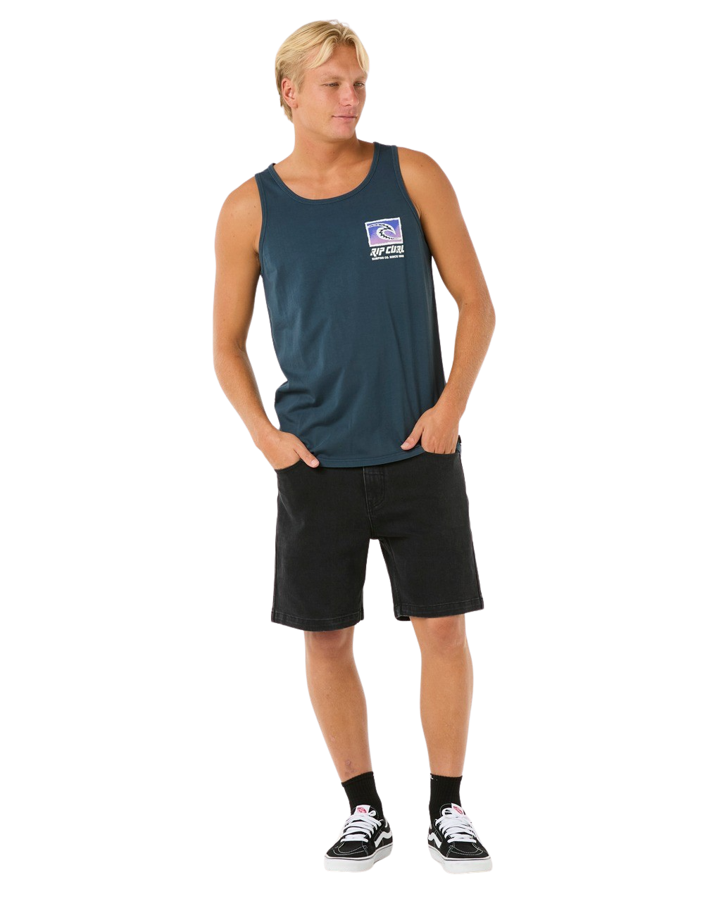 The Rip Curl Mens Raw Energy Trad Vest in Dark Navy