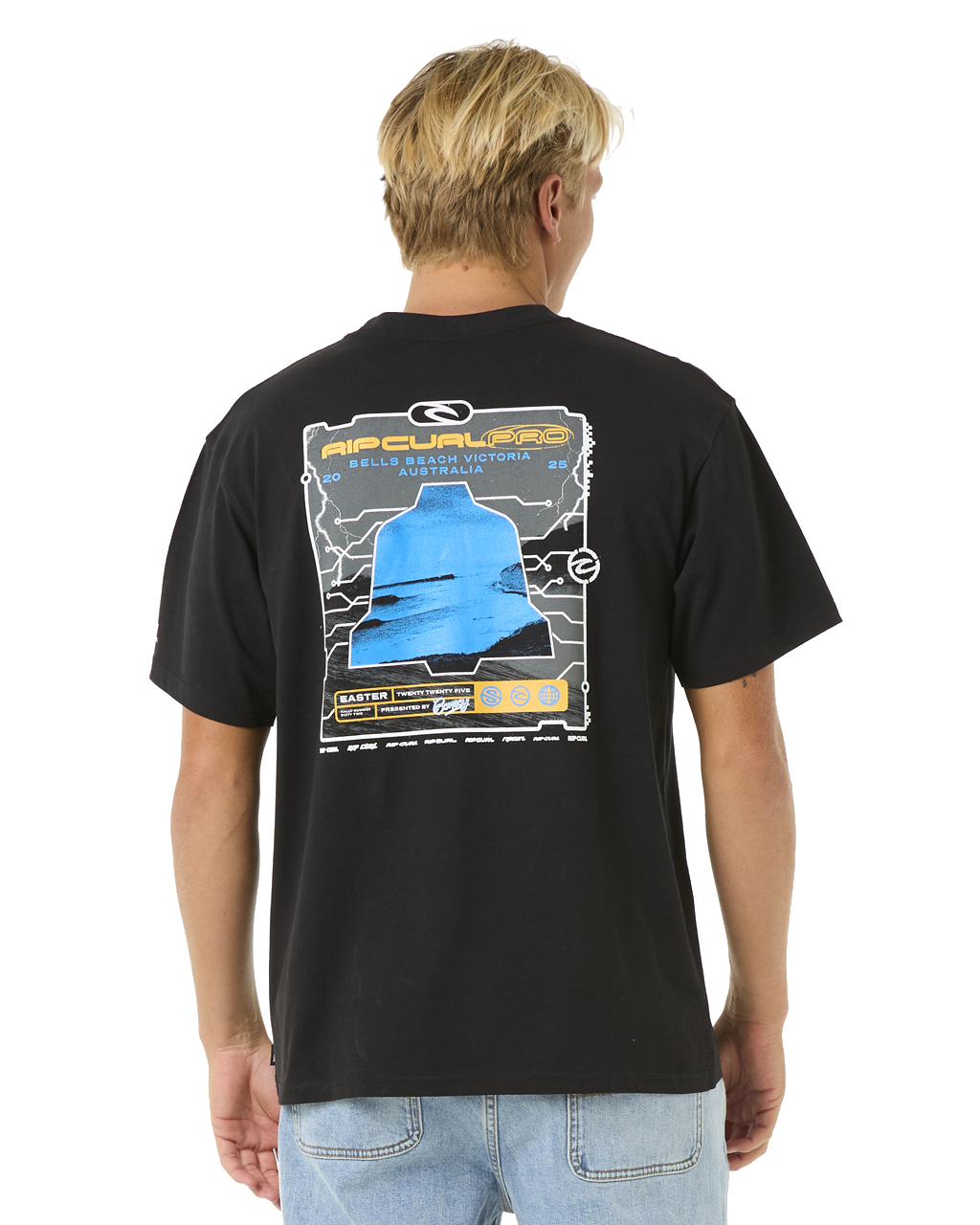 The Rip Curl Mens Pro 25 Event T-Shirt in Black