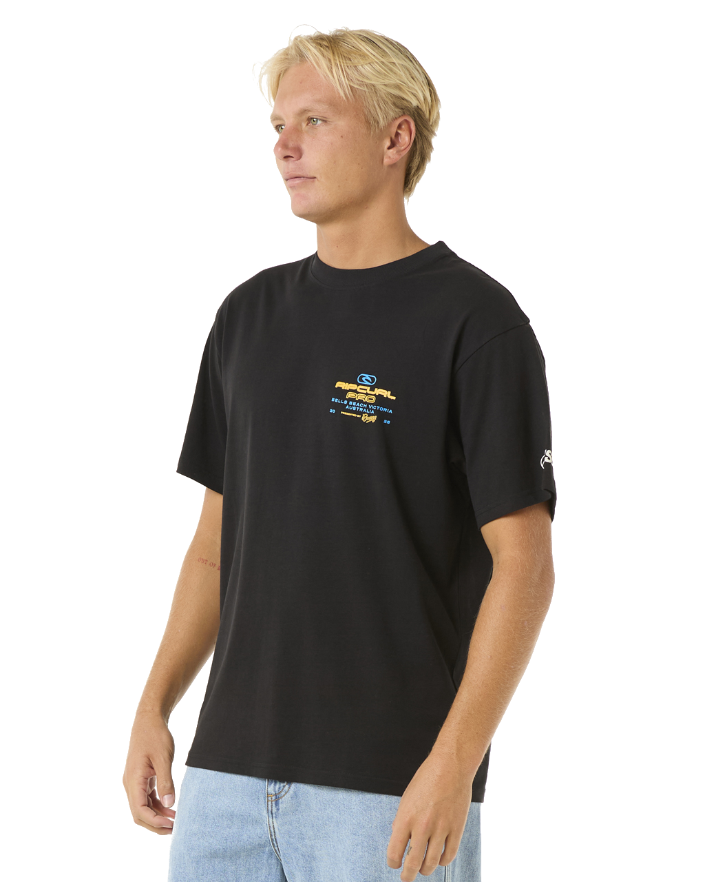 The Rip Curl Mens Pro 25 Event T-Shirt in Black