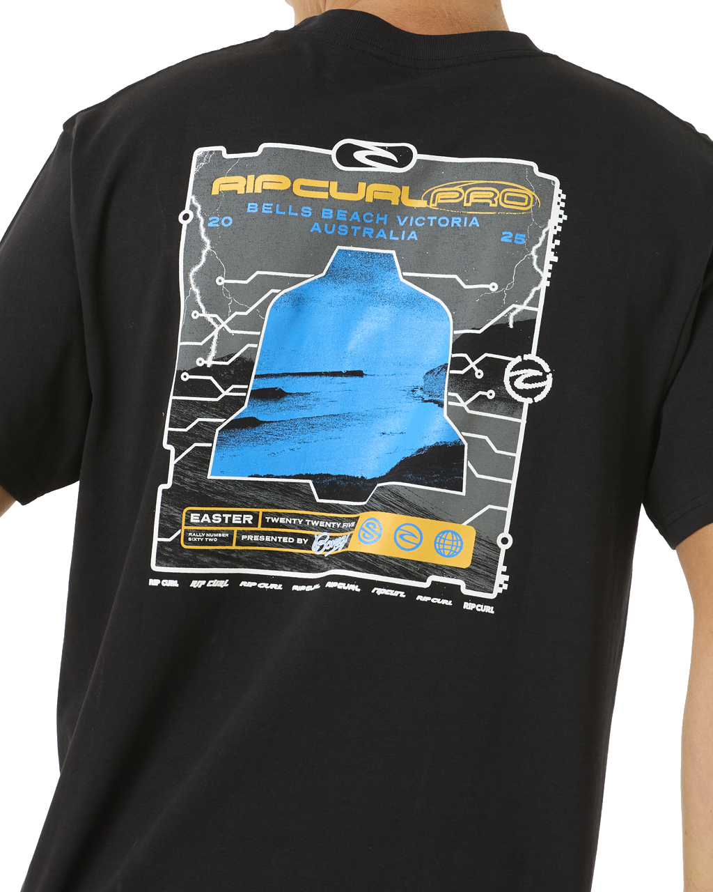 The Rip Curl Mens Pro 25 Event T-Shirt in Black