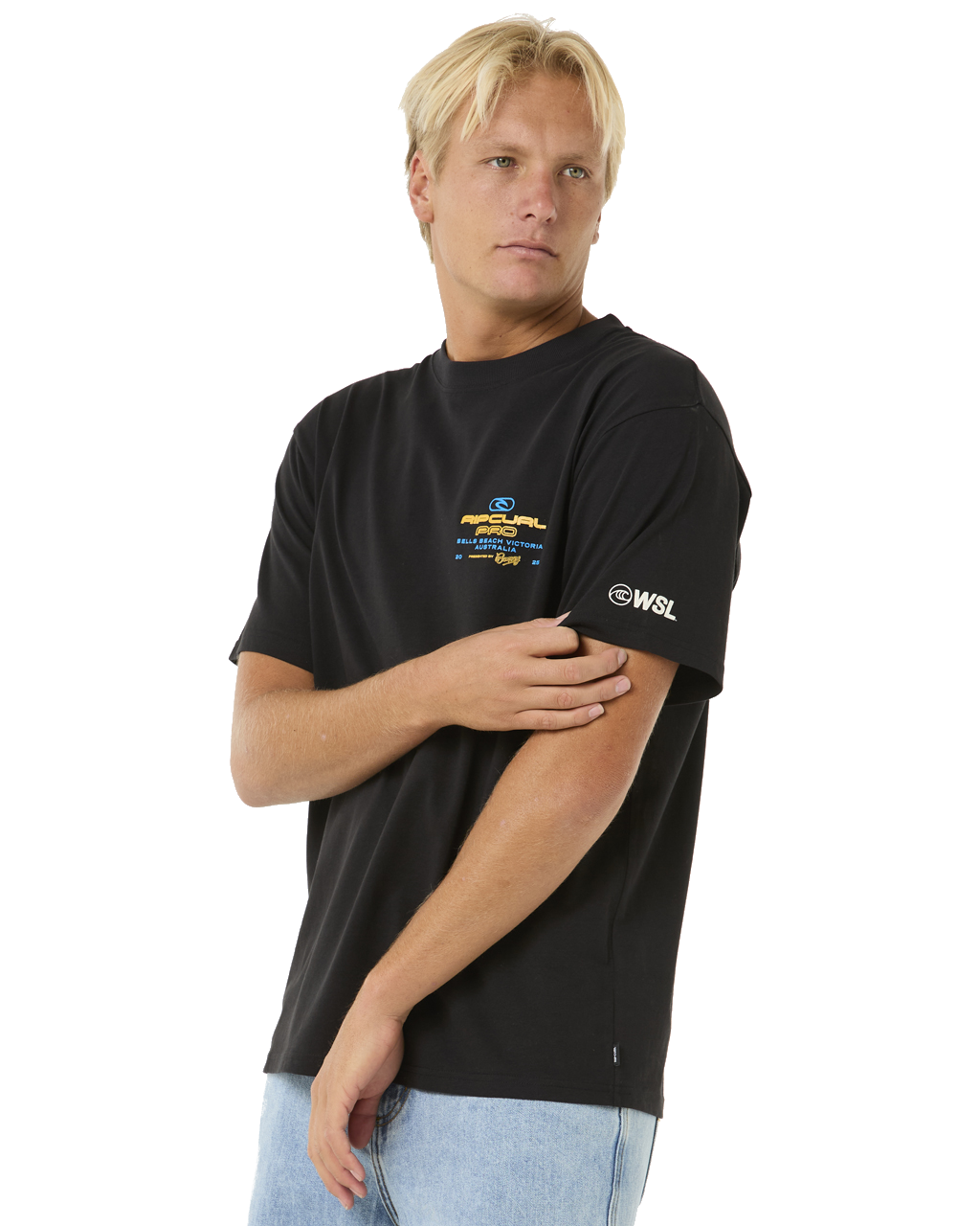 The Rip Curl Mens Pro 25 Event T-Shirt in Black
