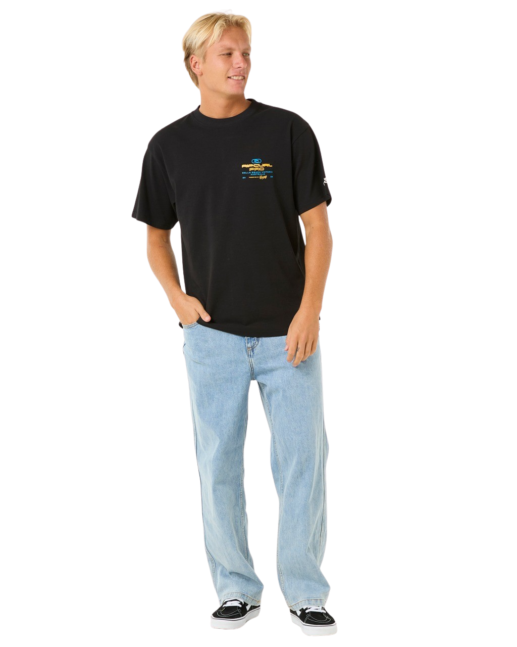 The Rip Curl Mens Pro 25 Event T-Shirt in Black