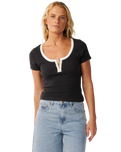 Retro Swell T-Shirt in Washed Black