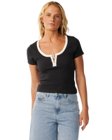 Retro Swell T-Shirt in Washed Black