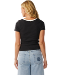Retro Swell T-Shirt in Washed Black
