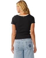 Retro Swell T-Shirt in Washed Black