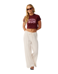 The Rip Curl Womens Retro Swell Baby T-Shirt in Dark Plum