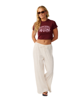 The Rip Curl Womens Retro Swell Baby T-Shirt in Dark Plum