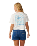 The Rip Curl Womens Swell Crop T-Shirt in Bone