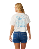 The Rip Curl Womens Swell Crop T-Shirt in Bone