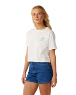 The Rip Curl Womens Swell Crop T-Shirt in Bone