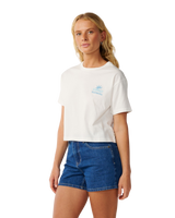 The Rip Curl Womens Swell Crop T-Shirt in Bone