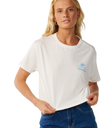 The Rip Curl Womens Swell Crop T-Shirt in Bone
