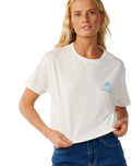 The Rip Curl Womens Swell Crop T-Shirt in Bone