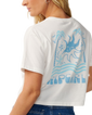 The Rip Curl Womens Swell Crop T-Shirt in Bone