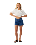 The Rip Curl Womens Swell Crop T-Shirt in Bone
