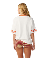 The Rip Curl Womens Surf Culture Crop Oversize T-Shirt in Bone