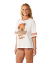 The Rip Curl Womens Surf Culture Crop Oversize T-Shirt in Bone