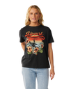 The Rip Curl Womens Wave T-Shirt in Washed Black