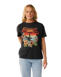 The Rip Curl Womens Wave T-Shirt in Washed Black