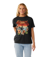The Rip Curl Womens Wave T-Shirt in Washed Black