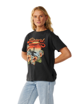 The Rip Curl Womens Wave T-Shirt in Washed Black