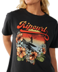 The Rip Curl Womens Wave T-Shirt in Washed Black
