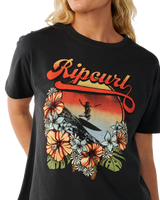 The Rip Curl Womens Wave T-Shirt in Washed Black