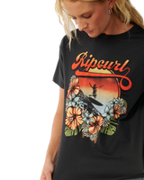 The Rip Curl Womens Wave T-Shirt in Washed Black