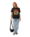 The Rip Curl Womens Wave T-Shirt in Washed Black