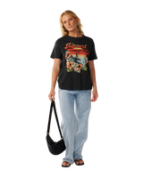 The Rip Curl Womens Wave T-Shirt in Washed Black
