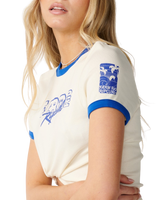 The Rip Curl Womens Farm Rio Tropical Groove Fitted T-Shirt in Vanilla