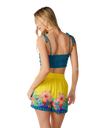 The Rip Curl Womens Farm Rio Bliss Stripe Shirred Bandeau Top in Blue
