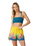 The Rip Curl Womens Farm Rio Bliss Stripe Shirred Bandeau Top in Blue