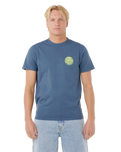 The Rip Curl Mens Wettie Icon T-Shirt in Light Navy