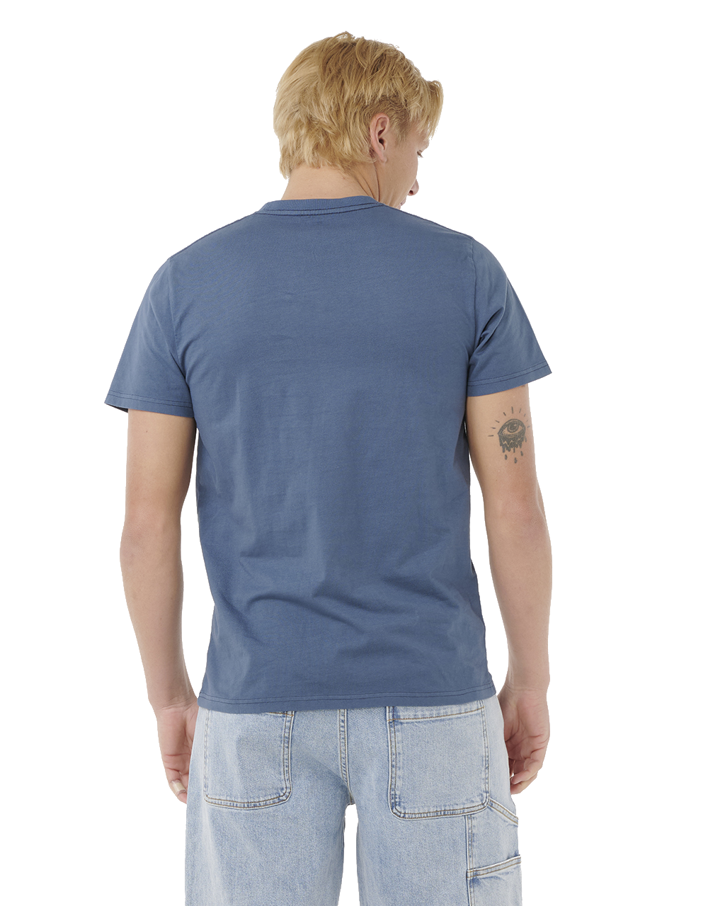 The Rip Curl Mens Wettie Icon T-Shirt in Light Navy
