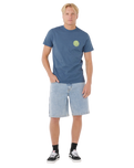 The Rip Curl Mens Wettie Icon T-Shirt in Light Navy