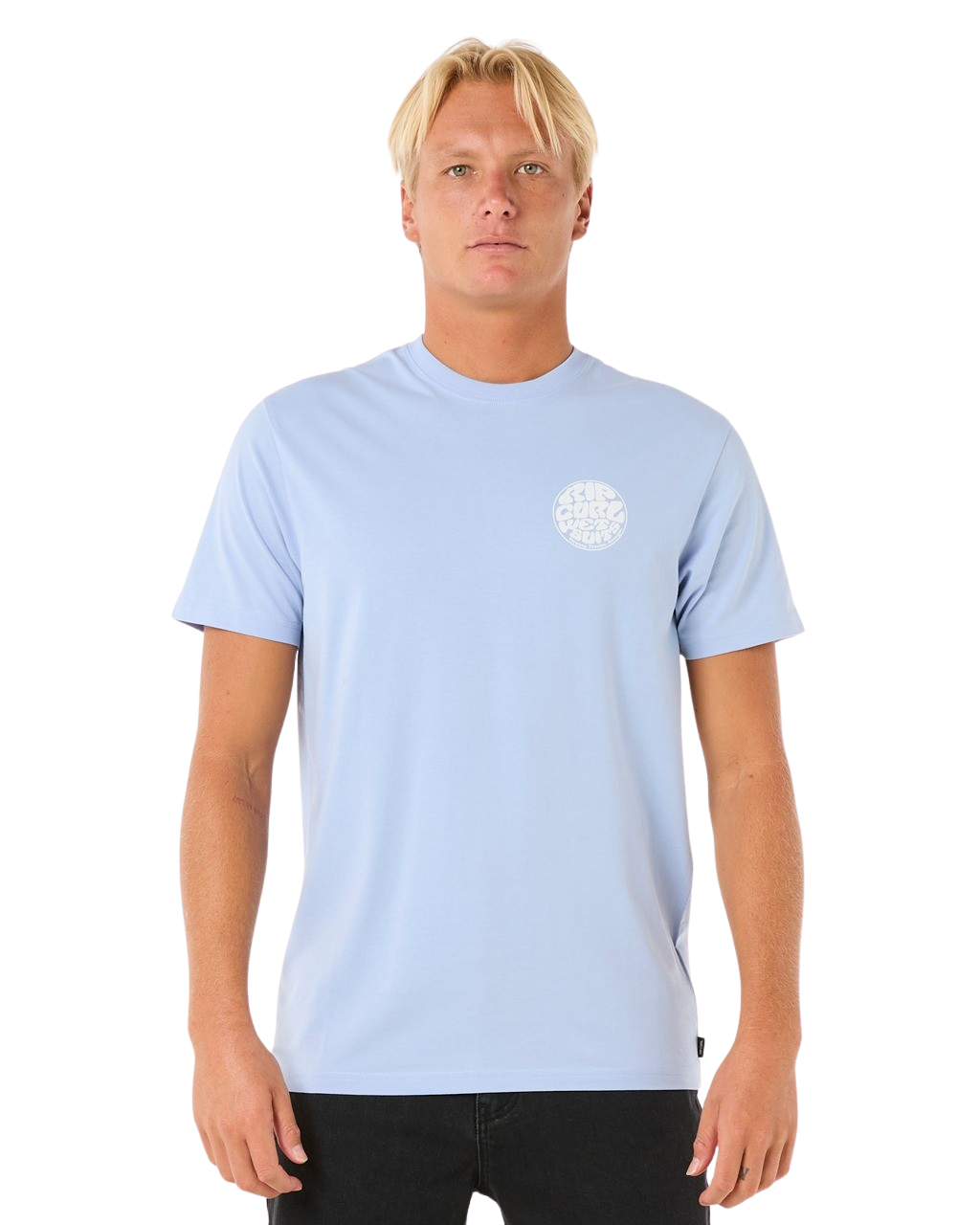 The Rip Curl Mens Wettie Icon T-Shirt Ice Blue