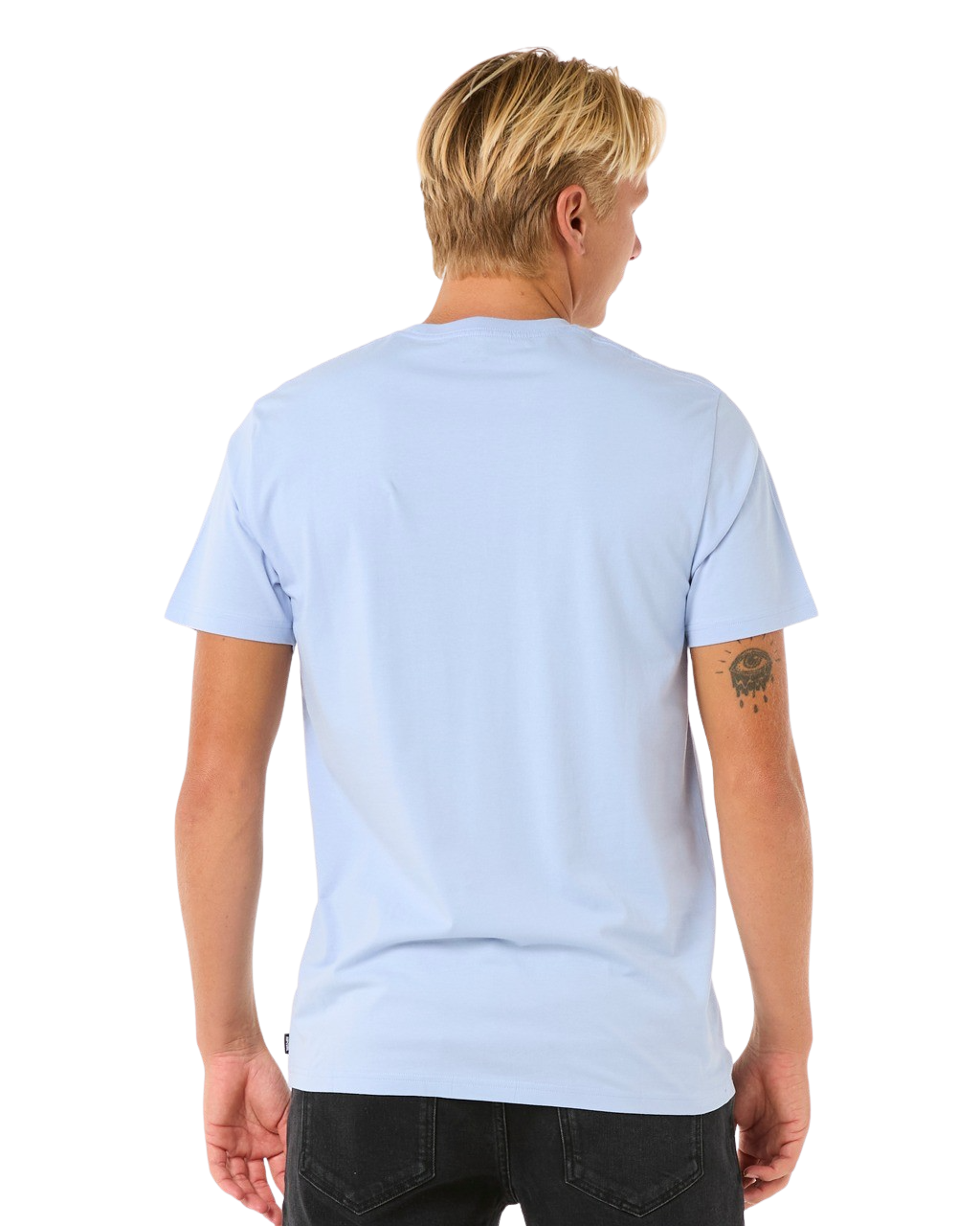 The Rip Curl Mens Wettie Icon T-Shirt Ice Blue